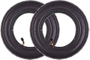 RUHUO Lot de 2 ensembles de pneus 10x2.50 10" chambre à air 45 degré replaecment pour Le scooter électrique à équilibrage d'individu intelligent de 10 pouces convient au moteur de moyeu de 36v 48v 400w