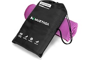 Muztaga Microfiber Beach Towel-Perfect for Travel, Sports, Camping, Swimming, Yoga, Gym- Quick Dry, Sand Free, Compact, Lightweight, Absorbent (Purple, Small(101x50cm, 40x20”))