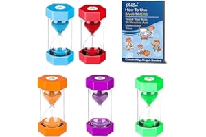 ‎SULIAO SuLiao Sanduhr 3 5 10 20 30 Minuten, Eieruhren Timer Set, Buntes Stundenglas,Hourglass Sand Timer für Kinder Schule, Kinder zähneputzen, Kita, Büro, Haus, Deko, Spiele, Klassenzimmer, Küche