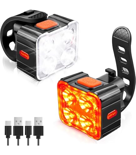 Swiftctrl 6 Lumières Vélo LED + 5 Piles CR2032 – Feux Avant