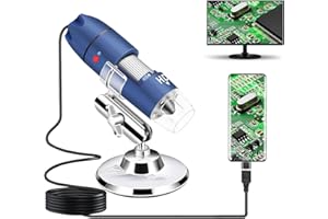 Jiusion 2K HD 2560x1440P Microscope Numérique Usb Pour Téléphone Portable Et Tablette Android Windows Mac Linux, Mini-appareil Photo Endoscope à Grossissement 40X à 1000X pour Pièces Peau Cuir Chevelu