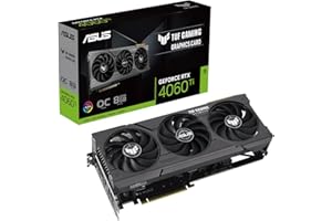 ‎ASUS ASUS TUF Gaming GeForce RTX 4060 Ti 8GB GDDR6 OC Edition Gaming Grafikkarte (Nvidia Geforce RTX4060Ti DLSS 3, PCIe 4.0, 1x HDMI 2.1, 3x DisplayPort 1.4a, TUF-RTX4060TI-O8G-GAMING)