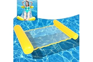 Gxhong Hamaca Flotante, 4 en 1 Silla Inflable de Flotación, Hamaca Inflable para Piscina, Hamaca Inflable de Agua para Adultos y Niños