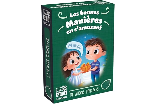 Lisciani - LIFE SKILLS - Les Cartes des Bonnes Manières - 84 Cartes Éducatives pour Développer la Politesse pour Enfants dès 4 ans- Jeu sur les Bonnes Manières - Développe Respect - Éducation Positive