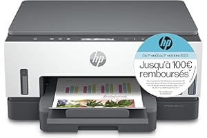 HP Smart Tank 7005 Imprimante tout en un - Jet d'encre couleur (Photocopie, Scan, Impression, A4, Recto/Verso, HP Smart, AirPrint, Wifi) - Jusqu'à 100€ remboursés