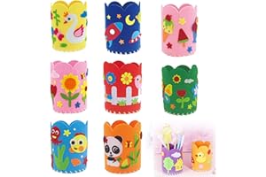 ZAHD 8 Pezzi Attività Creative Mestieri Stoffa Set di artigianato in feltro fai da te Portapenne in Feltro Fai da Te Kit per principianti Adatto per regali di compleanno regali di Natale （8 Modelli）