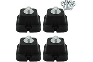 HUACOMMERCE 4 Stück Gummi Dämpfungssockel für Außeneinheit von Klimaanlage & Wärmepumpe, Schwingungsdämpfer für Ruhigen Betrieb, Antivibrationsfüße mit rutschfester Oberfläche, wasserdicht und stoßdämpfend