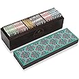 Octavius Ornate Floral Wooden Tea Gift Box - 60 Tea Bags | Assortment Of Fine Black & Green Tea | Rakhi Gift Hamper | Gift For Sister | Gift For Brother | Premium Gift Box | Assorted Tea Gift Box