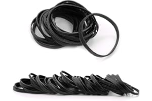 GUANGYUAN Gummibänder 100 Stück Schwarz Gummiringe breit 60 x 5 mm Haushaltsgummi, langlebige und reißfeste Gummis für Haushalt, Arbeit, Büro
