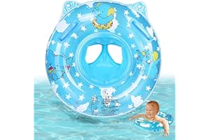 CTXTQTDT Schwimmring Baby, Schwimmreifen Baby ab 1 Jahr, PVC Schwimmhilfe Baby mit Schwimmsitz, Aufblasbare Schwimmtrainer Baby für Kinder von 6 Monate bis 3 Jahre