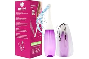 ZEY LUXE 450ml Hygienic Portable Bidet for Travel to Use for Easy Cleaning, Peri Bottle for Postpartum Care - Portable Bidet Sprayer Head for Toilet Travel, Childbirth Cleaner & Feminine Care - Purple
