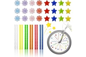 WPPQWP 36 Pièces Réflecteurs de Rayons de Vélo, Catadioptre Velo, Rayons de Roue de Vélo Multicolores, Visibilité 360°Catadioptres Rour Vélos, Perles Rayons Velo Accessoire Velo Enfant