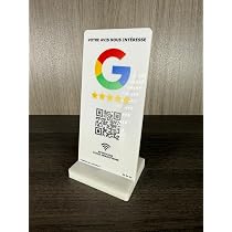Plaque NFC & QR Code AGORANK Pour Avis Google | Outil Marketing Pour Commerce, 10x10 Cm, Personnalisable - 12