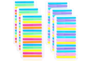 SLIVERDEW 1800 Stück Haftstreifen Pastell Lang Kleine Textmarkerstreifen Seiten Tabs Klebemarkierungen Haftstreifen Pastell long Highlight Stripes Clear Sticky Notes Beschreibbar Tabs Für Büro Schule Zuhause