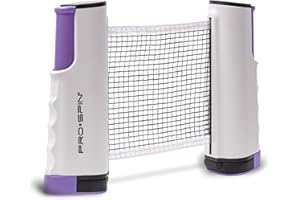 PRO SPIN PRO-SPIN Retractable Ping Pong Net – Table Tennis Net with Clamps | Portable Ping Pong Net for Any Table | Includes Custom Mesh Storage Bag | Replacement Table Tennis Net Posts