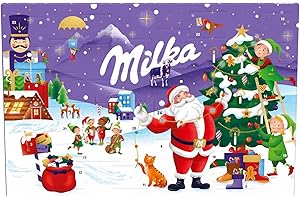 Milka – Calendrier de l’Avent – Assortiment Festif de Chocolats – Idée Cadeau Noël – Chocolat à Offrir – 1 x 200 g