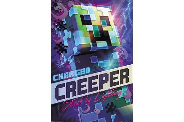 Close Up Minecraft Poster Charged Creeper (61 cm x 91,5 cm) + Ü-affisch