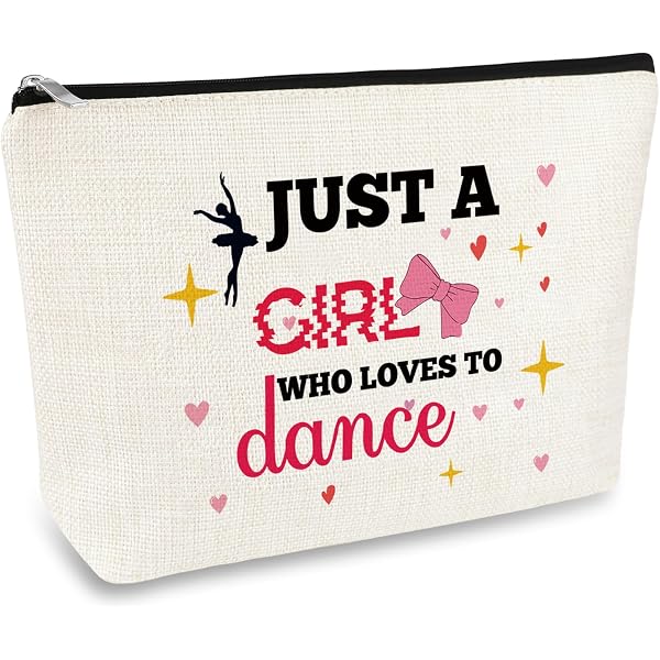 LEVLO Kosmetiktasche „I’m A Dancer“ – Lustiger Spruch, Baumwoll-Leinen, 23x17 Cm, Geschenk Für Tänzerinnen & Tanzteams