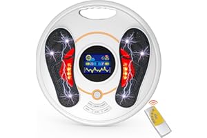 CRELIVER Durchblutungs Stimulator für Füße und Beine, EMS & TENS-Technologie, Verbessert aktiv die Durchblutung, Entspannt die Beine, 25 Programme für Neuropathie, Diabetes, Nerven-Muskel-Stimulator, 1er Pack