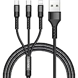 RAVIAD Multi Cavo di Ricarica, 3 in 1 Multiplo Cavetto Micro USB Tipo C Nylon Intrecciato Cavo di Ricarica USB per Phone XS/X