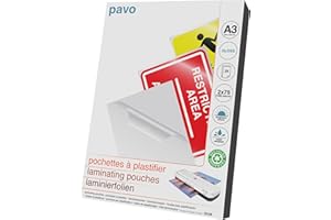 Pavo - Folia do laminowania A3 75/80 mic, opakowanie 25 sztuk - błyszczące