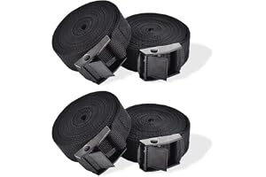 Wougzan Tie Down Straps 4PCS, Heavy Duty Lashing Straps Adjustable Cam Buckle Tie-Down Straps for Motorcycle, Cargo, Trucks, Trailer, Luggage