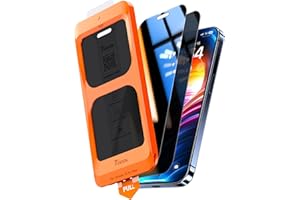 TOCOL 2 Piezas Protector Pantalla de Privacidad para iPhone 15 Pro Max, Alineación Automática para Una Instalación Rápida, Sin Burbujas, Antiespia Cristal Templado de Dureza 9H+Inastillable