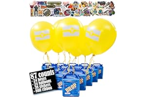 GLITTERY GARDEN Game Party Military Supply Loot Drop Box - 24 Pack. Decoration and Gift Bags, Gaming Themed Birthday Activities and Party Supplies