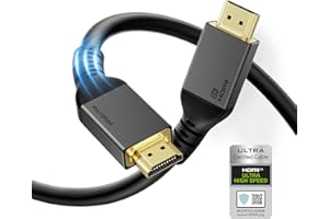 Kabel 8K HDMI 2.1 7M,Maxonar(Certyfikowany) CL3 Plenum-Rated In Wall High Speed ​​Ultra HD 48Gbps Cord Obsługuje 8K60 4K120 eARC RTX 3090 HDR10 4:4:4 HDCP 2.2&2.3 Dolby Kompatybilny PS5,Xbox,LG TV