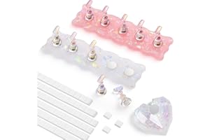 Etercycle Nail Stand, 2 Set Nail Holder For Painting Nails, Magnetic Press On Nail Kit Nail Tech Must Haves Practice Acrylic Nail Art Tools for Nails Display with 96 Pcs Reusable Putty 1 Heart Base