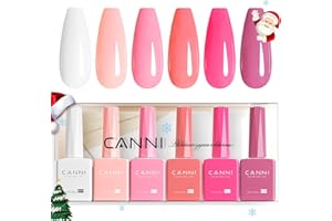 CANNI Smalto Semipermanente per Unghie 6 Colori Gel Nail Polish Soak Off UV LED per la manicure e la progettazione delle unghie 9ml C2311