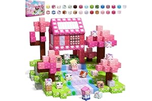 JRTYMLU Construction Magnetique Jouet Fille108 Pièces, Magnetic Blocks Empilables pour Garçon et Fille, Jeu Construction Cube Magnétique pour Enfants 3 4 5 6 7 8 9 10 11 12 Ans Jeu