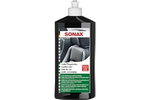 SONAX Lädervård (500 ml) - Rengör försiktigt och upprätthåller alla typer av slätt läder. Vattenavvisande. Återställer färger.