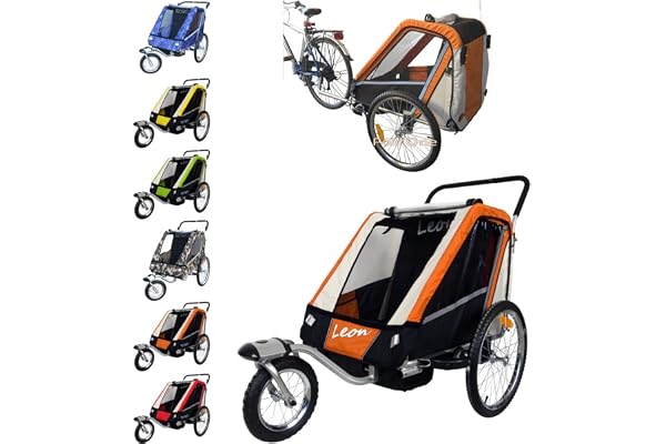 Leon PAPILIOSHOP Remorque Poussette Chariot pour Transport de 1 2 Enfants