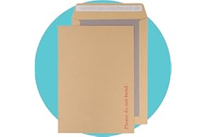 Triplast 10 x A4 C4 Manilla Hard Board Back Envelopes (324x229mm) - Cardboard Backed Mailers with Peel & Seal Strip - Rigid Do Not Bend Envelopes for Mailing Posting Shipping & Storing Documents
