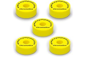 Cympad Amarillo Chromatics Foam Cymbal Pad Set - Arandelas de espuma con memoria de alta densidad para mejorar el sonido y la durabilidad, se adapta a todos los soportes de platillos - 40/15mm