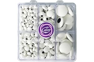 PHILAEEC Essbare Zuckeraugen, Zuckerdekor Augen zum Verzieren von Cookies, Muffins, Cupcakes, Geburtstags-Torten, Geburtstags-Kuchen, für Halloween, Weihnachten und Kinder-Geburtstage