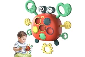 DFGEE Baby Sensory Toys for 18 Months, Montessori Toys for Toddlers Crab Fine Motor Skills, Educational Learning Game Toys for 1-3 Year Old Boys Girls, Baby Gift for 1 2 3 Year Old Boys Girls