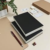 Fark Tanıtım &Ouml;zel Tasarım Siyah Kraft Kapaklı A5 &Ccedil;izgisiz Defter - 180 Derece A&ccedil;ılabilir, Sırtı Dikişli,%100 El İş&ccedil;iliği, Ofi