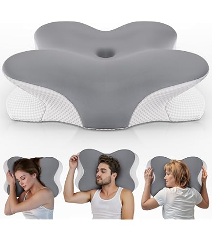 2-in-1 Ergonomisch Nekkussen, Memory Foam Hoofdkussen, Bedkussen voor