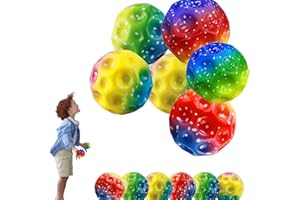 WDJLNZB 6 Pieces Space Balls,Sensory Ball, Moon Ball-Bounces,Moon Balls, Mini Bouncing Ball Toy,Ultra High Bouncy Balls, Rubber Bounce Ball ,Super High Pop Bouncing, Making Pop Sounds When It Hits