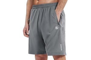 HIFEOS Pantaloncini Sportivi Uomo Pantaloncini Palestra Uomo con Tasca con Cerniera per Running Fitness Tennis Jogging Pantaloncini Uomo Leggero
