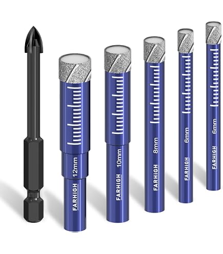 Lytool Fliesenbohrer Diamantbohrer Set 5-tlg. – 5, 6, 8, 10, 12 Mm Für Keramik & Glas
