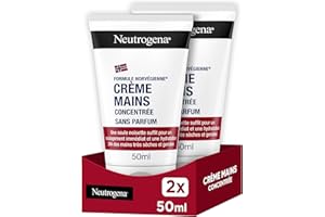 Neutrogena | Crème Mains Concentrée Sans Parfum Formule Norvégienne (lot de 2 tubes de 50 ml) – Crème apaisante pour un soulagement immédiat – Crème hydratante 24 h pour mains très sèches et gercées