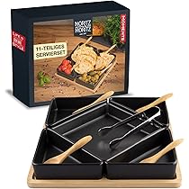 Dipschalen Set 3-tlg. Mit Holztablett - Servierschalen Im Farbverlauf Grün