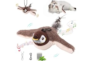 PKKP Jouet pour chat - Jouet interactif pour chat - Oiseau volant - Rechargeable - Jouet interactif pour chat - Vole électrique - Avec ailes - A1