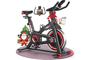 Wenoker Exercise Bike APP Compatible, Indoor Cycling Spin Bike for Home Gym Use with LCD Display&Tablet Holder, Fitness Bike Exercise Equipment Cardio Training Machine