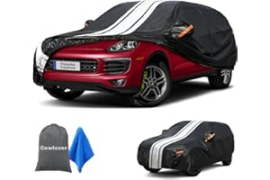 Cowtcver Car Cover Waterproof Breathable Suitable for 2010-2025 Porsche Cayenne, Full Garage Car Cover for Sun Rain Dust Protection, Car Tarpaulin Cover
