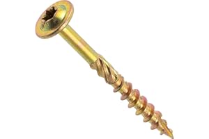 AERZETIX - C67444 - Set di 50 Viti per legno Ø5x50mm con testa larga bombata - con impronta a stella Т25 - in acciaio zincato - carpenteria, compensato, truciolare, melaminico