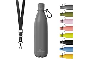 Daikoku Botella Agua Acero Inoxidable - 750ml - Botella Termica - Bebidas Frías 24 Horas y Calientes 12 Horas - Botella Agua Antigoteo - Doble Pared Libre de BPA - Gris